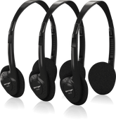 Behringer HO 66 Stereo Headphones 3-Multipack Black -Taal Musicals